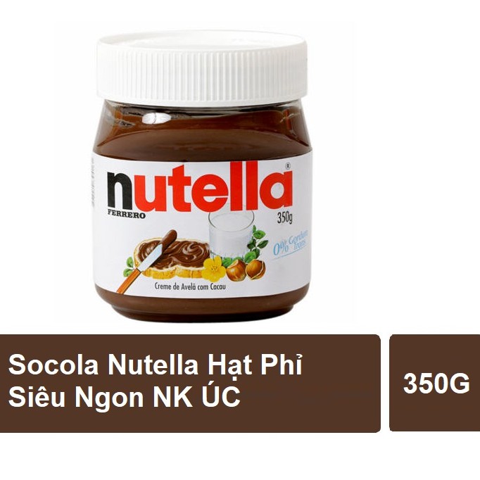 [FLASH SALE] Nutella socola Úc hạt phỉ 350g vị ngọt dịu siêu ngon có video SP