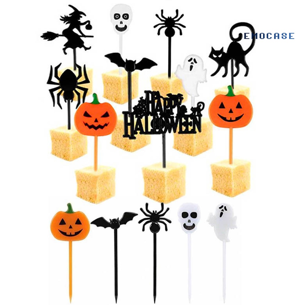 1 Bộ Que Gắp Trái Cây Bằng Nhựa Cấp Thực Phẩm Dùng Cho Halloween