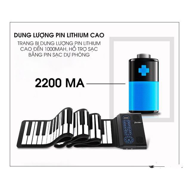 Piano Phím Cuộn xếp gọn - hàng cao cấp