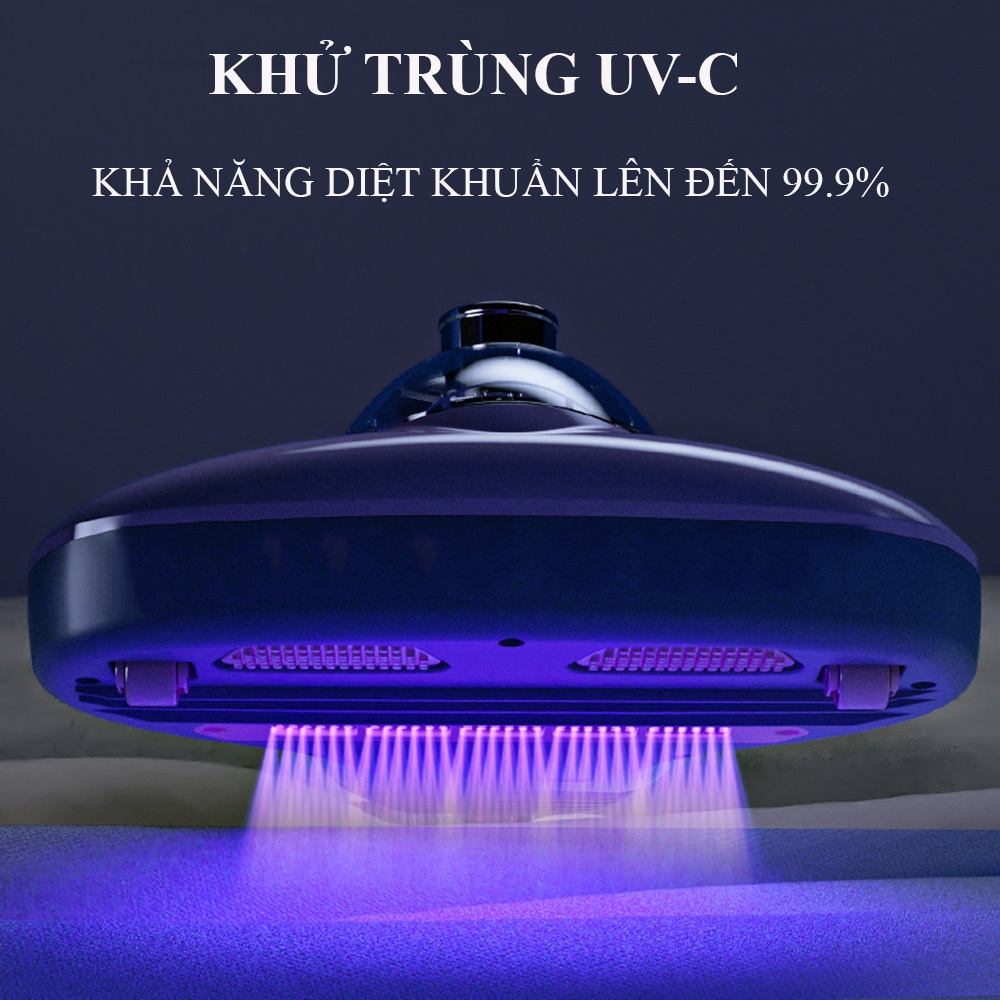 Máy hút bụi giường nệm mịn không dây cầm tay, hút bụi Sofa, giường nệm khử khuẩn bằng tia UV .Bảo hành 24 tháng.