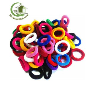 3 Dây cột tóc thun bản vừa nhiều màu - giao màu ngẫu nhiên