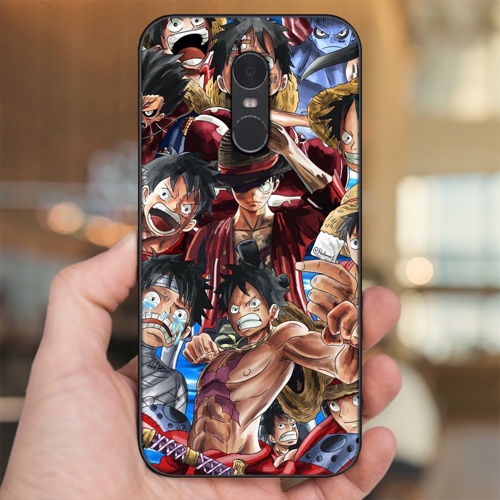 Ốp lưng Xiaomi Redmi Note 4, Note 4x viền đen in hình Luffy One Piece