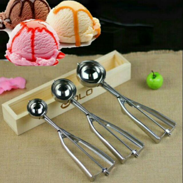 Muỗng múc kem 4cm/5cm/6cm inox KK01