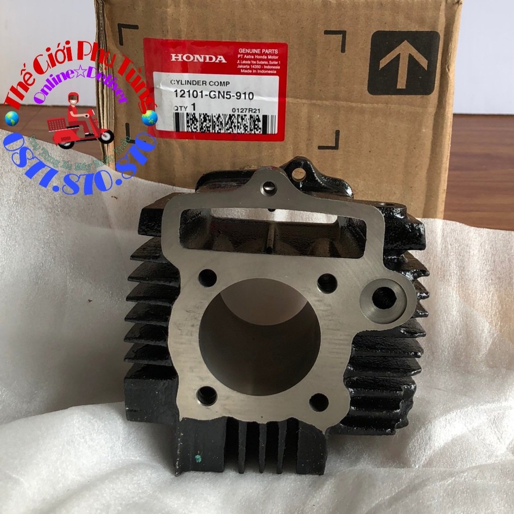 Bộ nòng - Piston bạc Dream thái zin chính hãng Honda Indonesia nhập khẩu - 12101-GN5-910/ 131A1-GN5-913