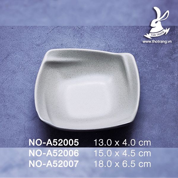 Dĩa vuông sâu màu nâu nhựa Melamine nhiều size đựng các món ăn kèm và món nướng