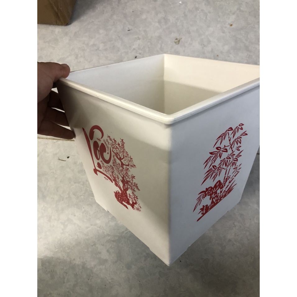 chậu vuông 20x20cm  Chậu nhựa trồng cây chuyên dùng trồng Hoa Hồng và các loại hoa kiểng