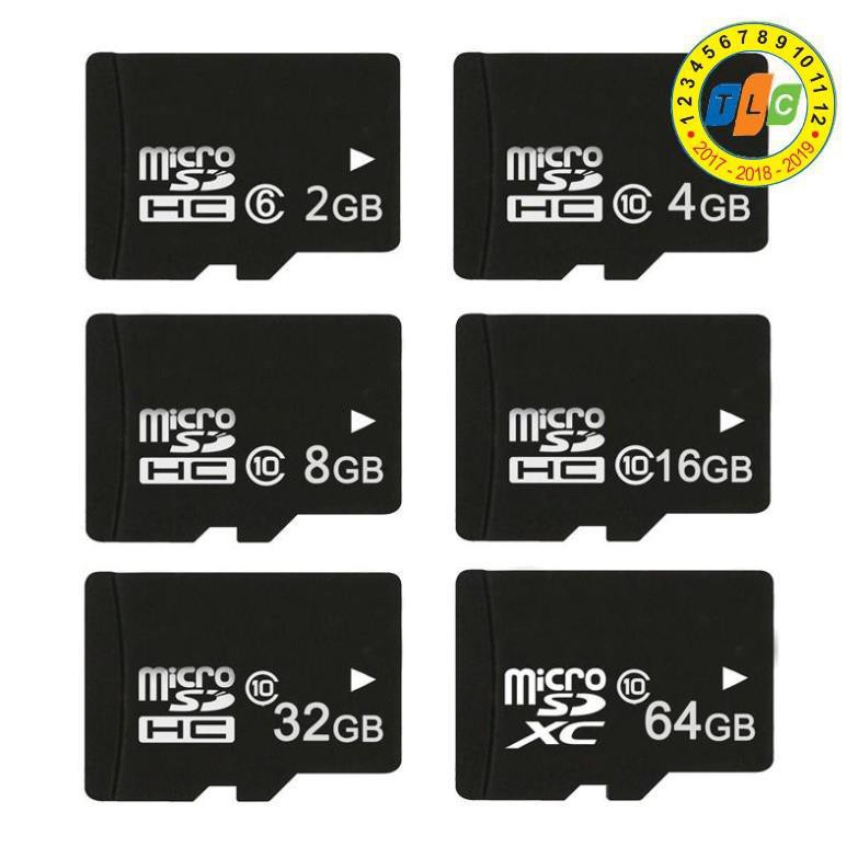 Thẻ nhớ MicroSD Class 10 Tốc độ cao (Đen) 2GB/4GB/8GB/16GB/32GB/64GB