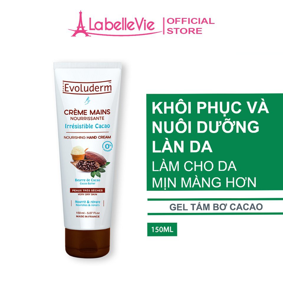 Kem dưỡng da tay chiết xuất Bơ Cacao Evoluderm 150ml