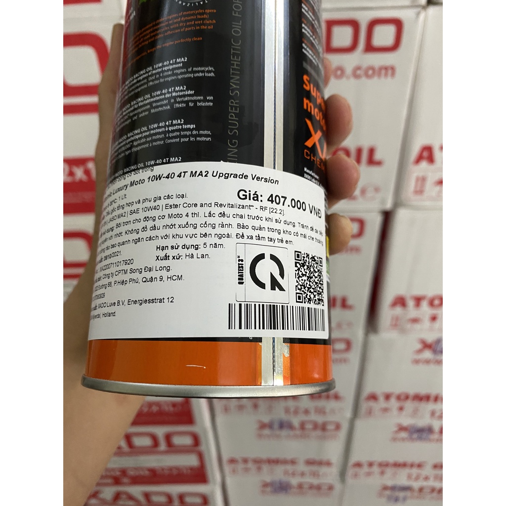 []Nhớt Xado Racing 10W40 API SN JASO MA2