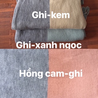 XẢ SẬP SÀN KHĂN LEN PHỐI 2 MÀU