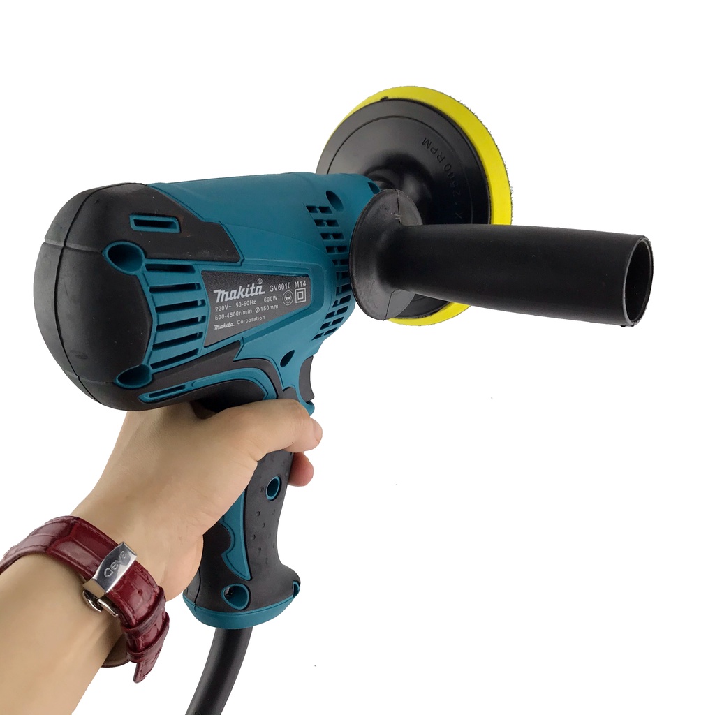 Máy chà nhám, đánh bóng xe ô tô mini 6 cấp MKT GV6010 tặng phụ kiện