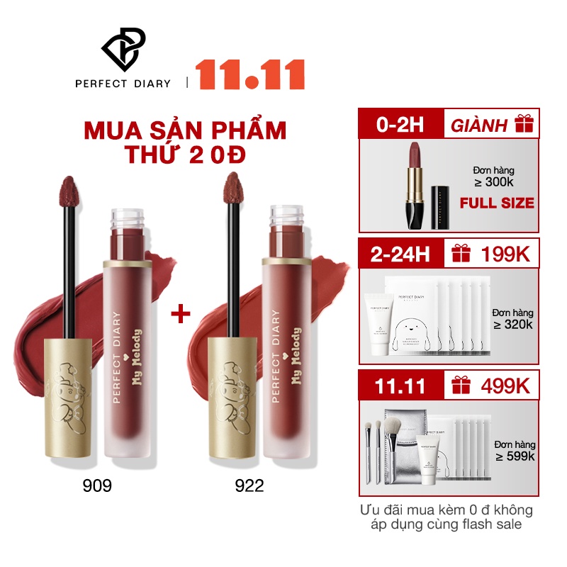 Son Kem Perfect Diary Màu Lì Tông Màu Cổ Điển Lâu Trôi 2.5g