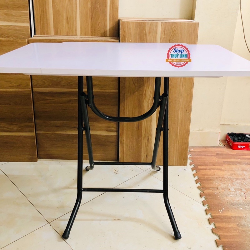 Bàn gấp chân cao 71cm Trắng siêu đẹp