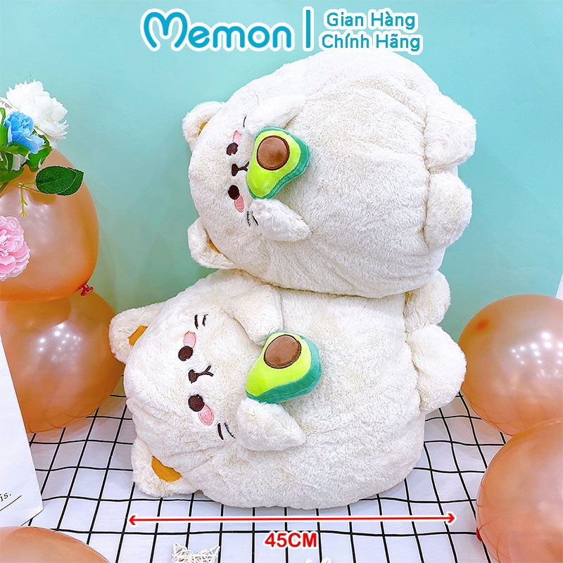Gấu Bông Mèo Ôm Quả Bơ Cho Bé Cao Cấp Memon