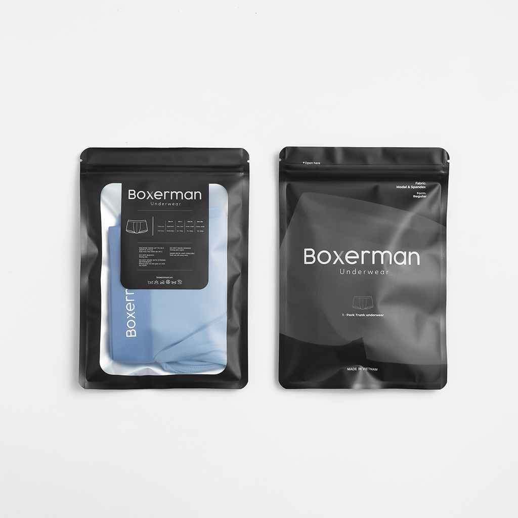 Combo 2 quần lót boxer nam PRO FIT trunk polyester cao cấp BOXERMAN