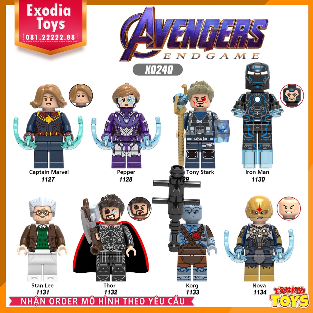 Xếp hình Minifigure Marvel Biệt đội siêu anh hùng Avengers Infinity War  - Đồ Chơi Lắp Ghép Sáng Tạo - XINH X0240