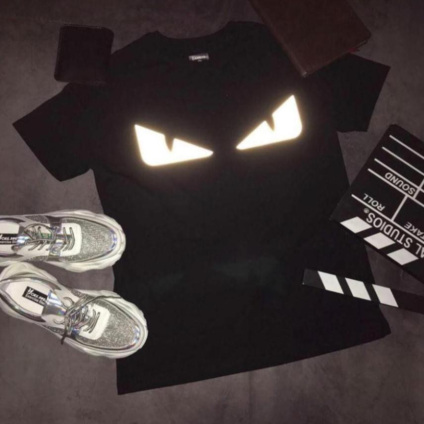 Áo thun phản quang MẮT siêu ngầu [FREESHIP] Áo unisex, áo phông nam nữ đen trắng from rộng, vải cotton xịn | BigBuy360 - bigbuy360.vn