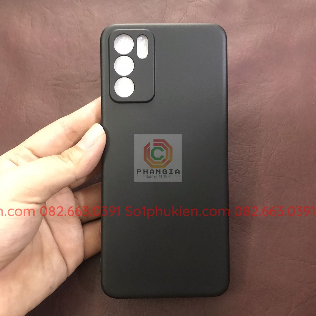 Ốp lưng Oppo Reno 6 5G (2021) dẻo đen có lỗ bảo vệ cam, cao cấp siêu bền