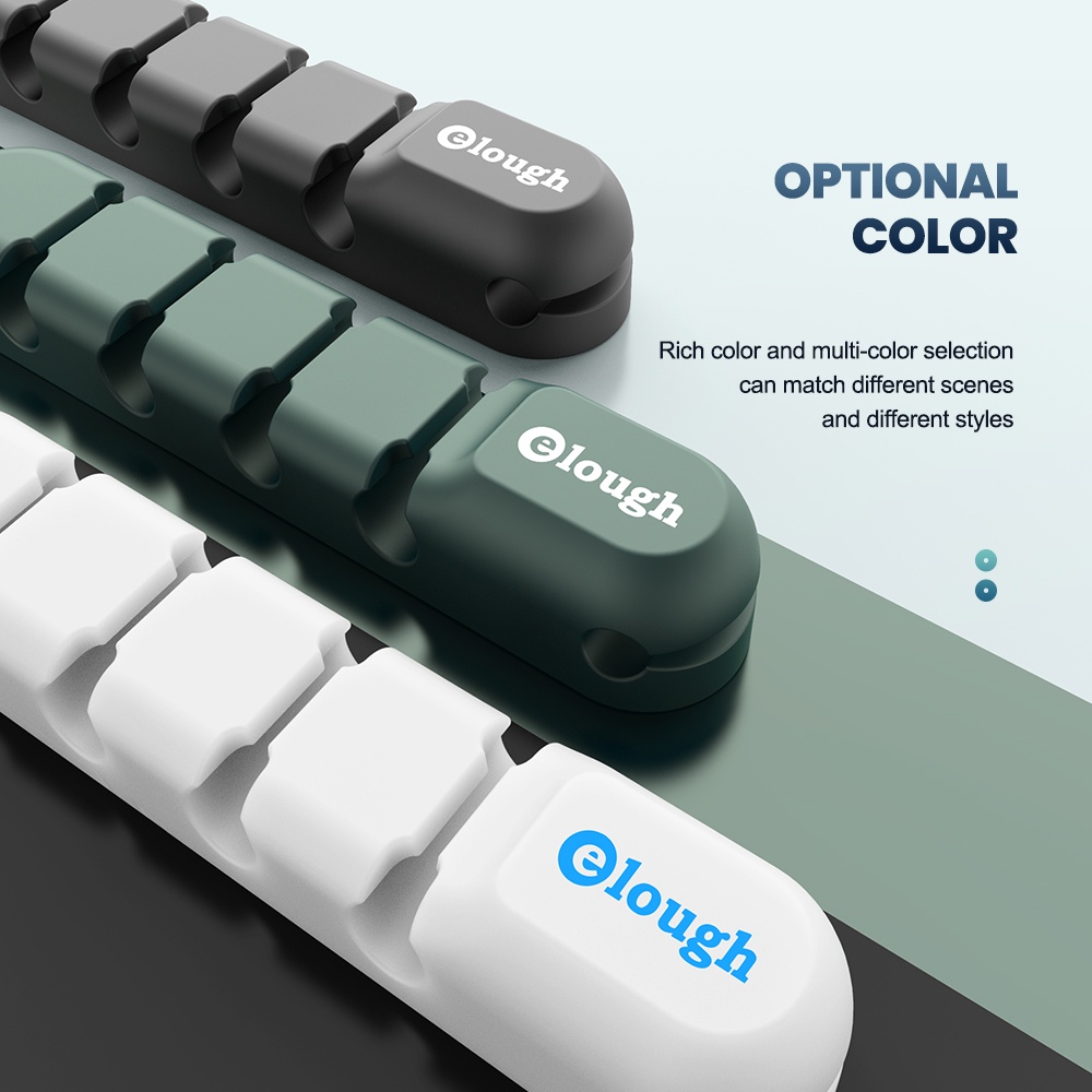 Giá Đỡ Cố Định Cáp Sạc USB/ Dây Cáp 3Clip/5Clip/7C Bằng Silicon Để Bàn Tiện Lợi