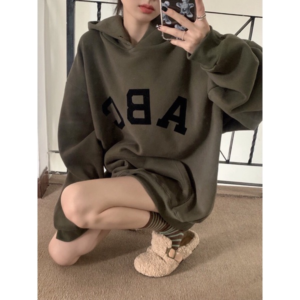 [Có sẵn giá sale] Áo nỉ lót bông dáng oversize | BigBuy360 - bigbuy360.vn