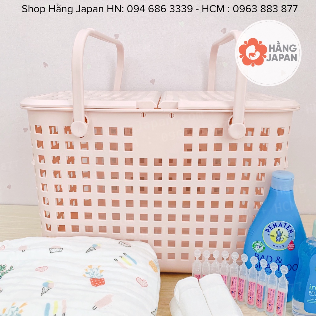 Làn nhựa INOCHI (46*31*32) siêu lớn đựng đồ đi sinh cho mẹ và bé xinh xắn