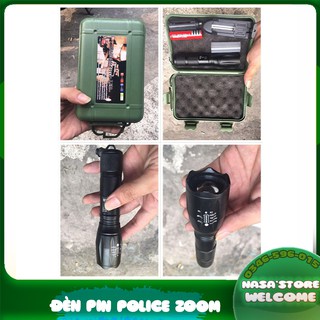 Đèn pin Police Zoom pin sạc có điều chỉnh nhiều chế độ siêu sáng