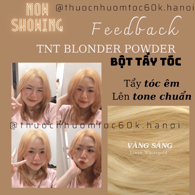 Bột Tẩy Tóc TNT BLONDER POWDER TẨY TÓC ÊM LÊN TONE CHUẨN