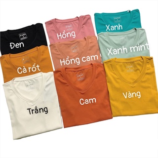 (THANH LÝ NGHỈ BÁN) Áo Thun Trơn Cổ Tim 𝐇𝐚̀ 𝐆𝐢𝐚𝐧𝐠 𝐕𝐧𝐱𝐤