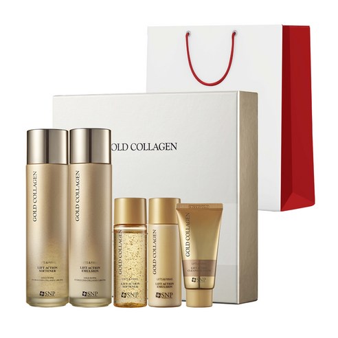 Set sản phẩm nâng cơ, chống lão hóa da SNP Gold Collagen Lift Action 5 món