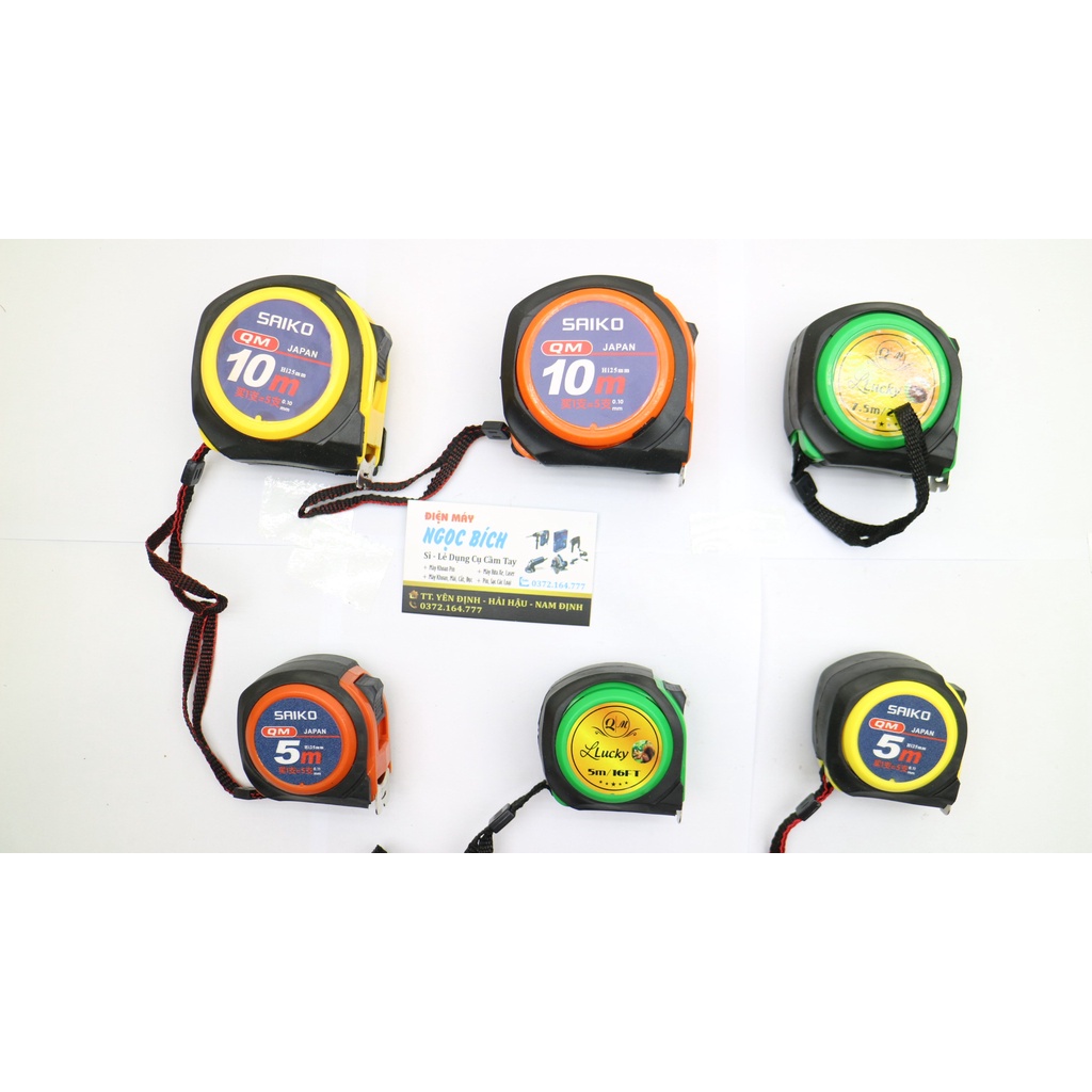 Thước mét cao su chống va đập SAIKO 5m - 7,5 - 10m [LOẠI XỊN]
