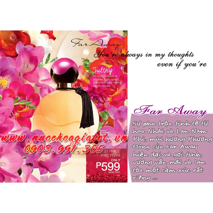 FREE SHIP CHÍNH HÃNG NƯỚC HOA NỮ AVON FAR AWAY 50ML