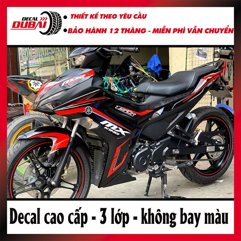 Tem Trùm Exciter 155 MX King Đen Đỏ Cực Ngầu