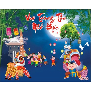 Tranh decal tết trung thu trang trí cho bé
