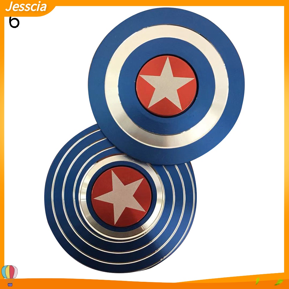Jessica| Con Quay Đồ Chơi Spinner HìNh TròN Captain America Spideman, GiúP GiảM Stress