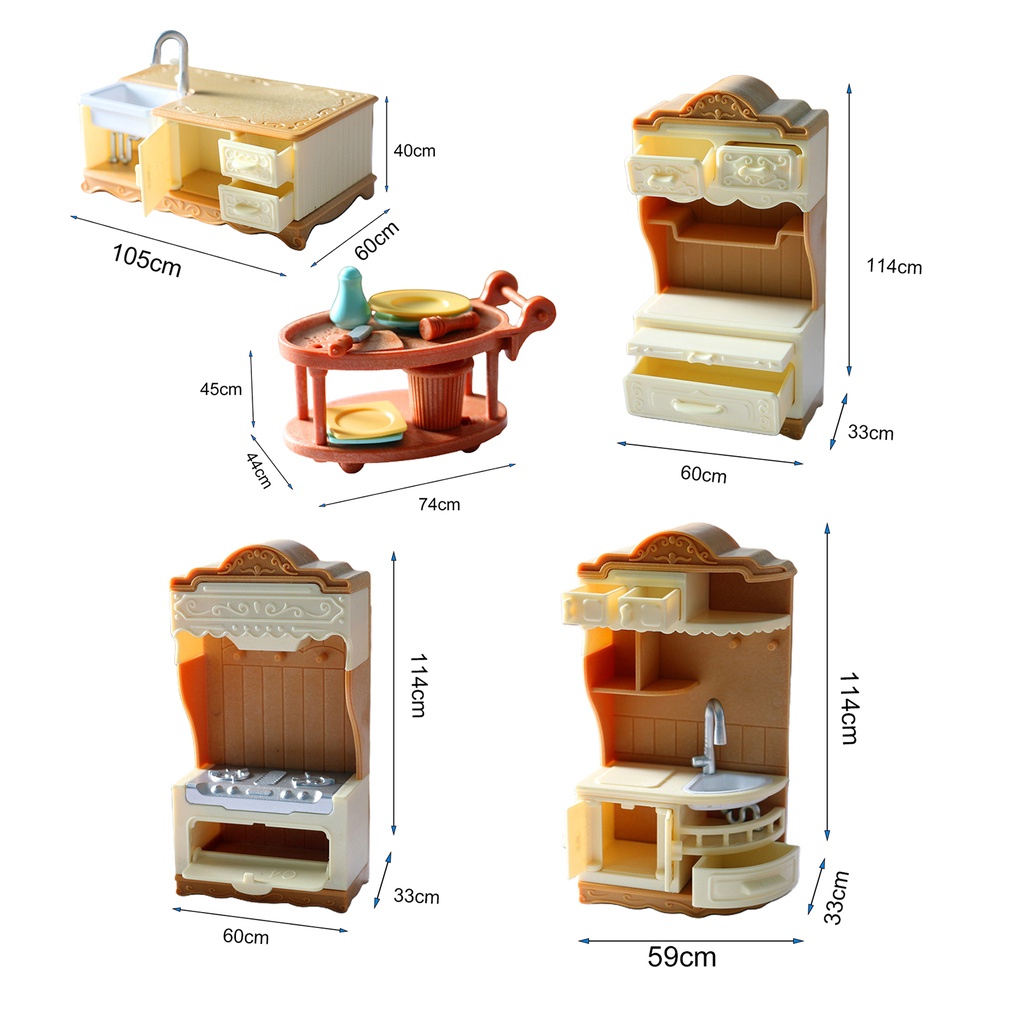 Mô Hình Đồ Chơi Nhà Bếp Mini Cho Bé