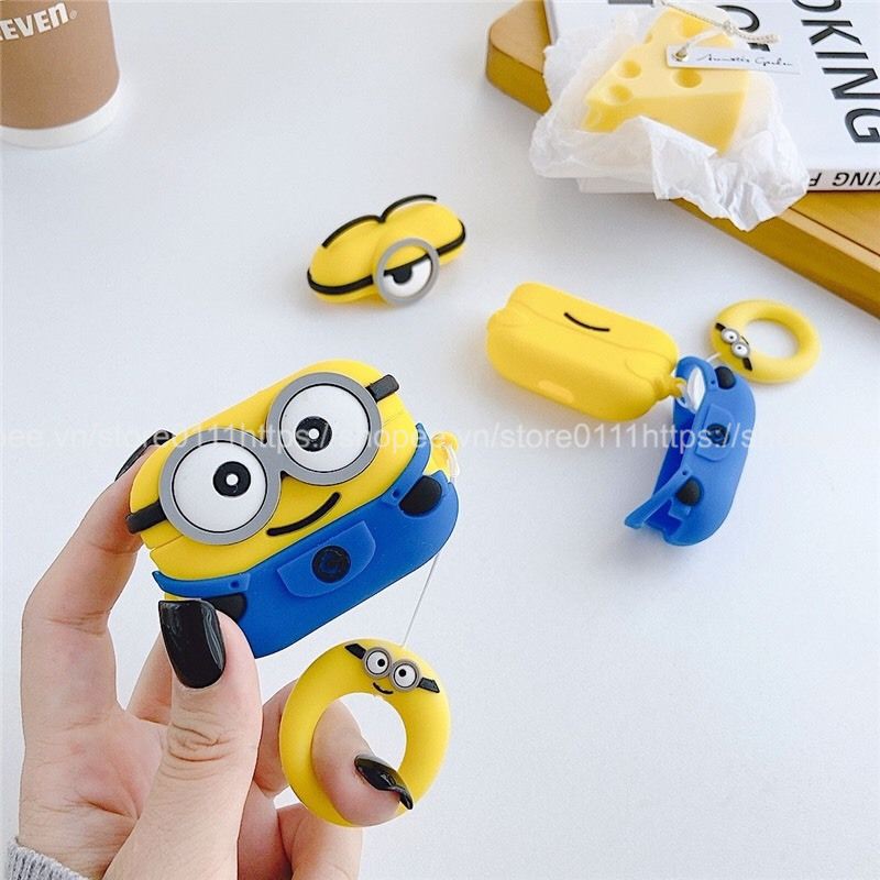 Case, túi đựng dành cho Airpods 1/2/ Pro silicon hình Minion
