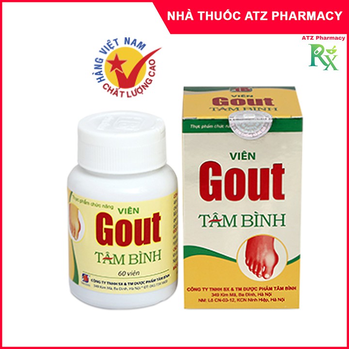 Viên Gout Tâm Bình hộp 60 viên- atzpharmacy