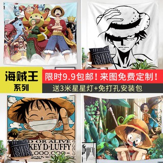 Tranh vải cuốn treo tường họa tiết hoạt hình One Piece