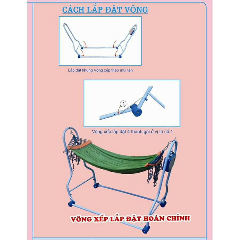 [KHO SỈ] Nôi điện Võng xếp 2 tầng cỡ đại 2 Trong 1 (Tặng võng + màn chống muỗi)