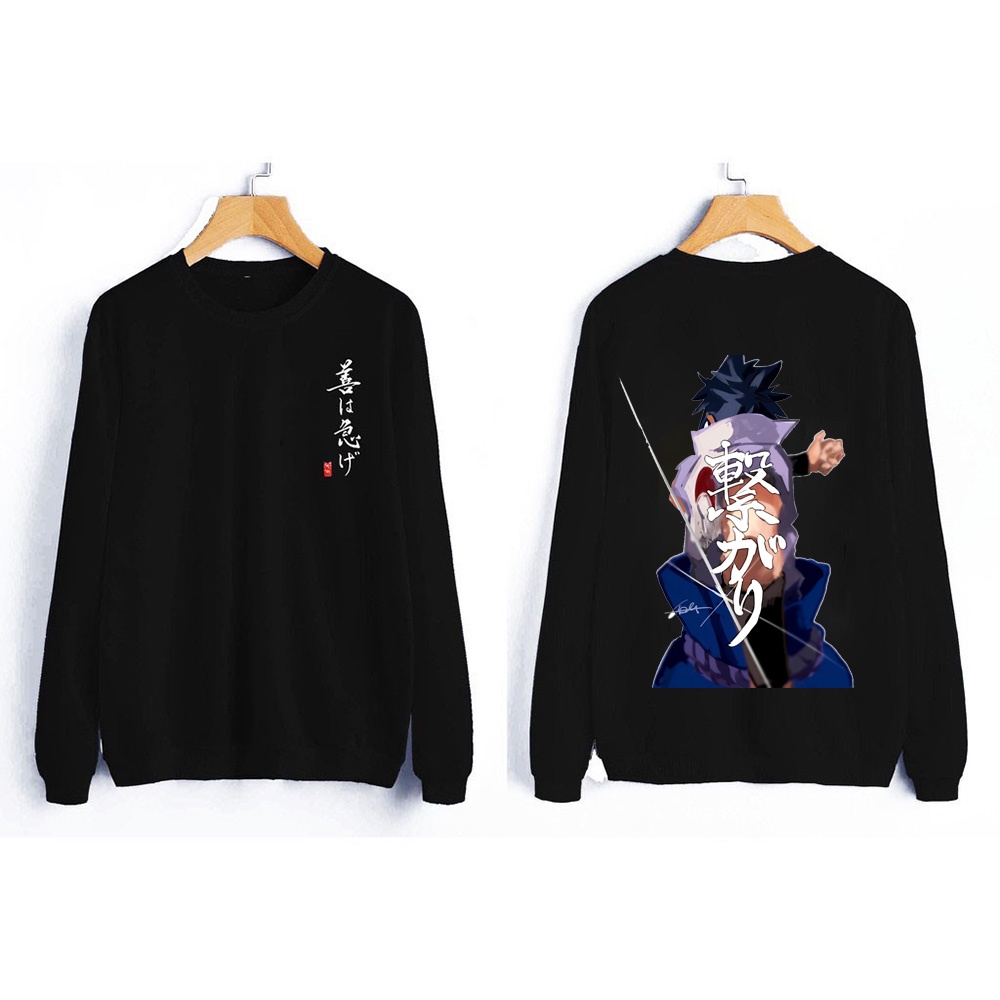 Áo Naruto - BST Áo nỉ sweater Naruto in hình uchiha - sasuke - kakashi mẫu đẹp