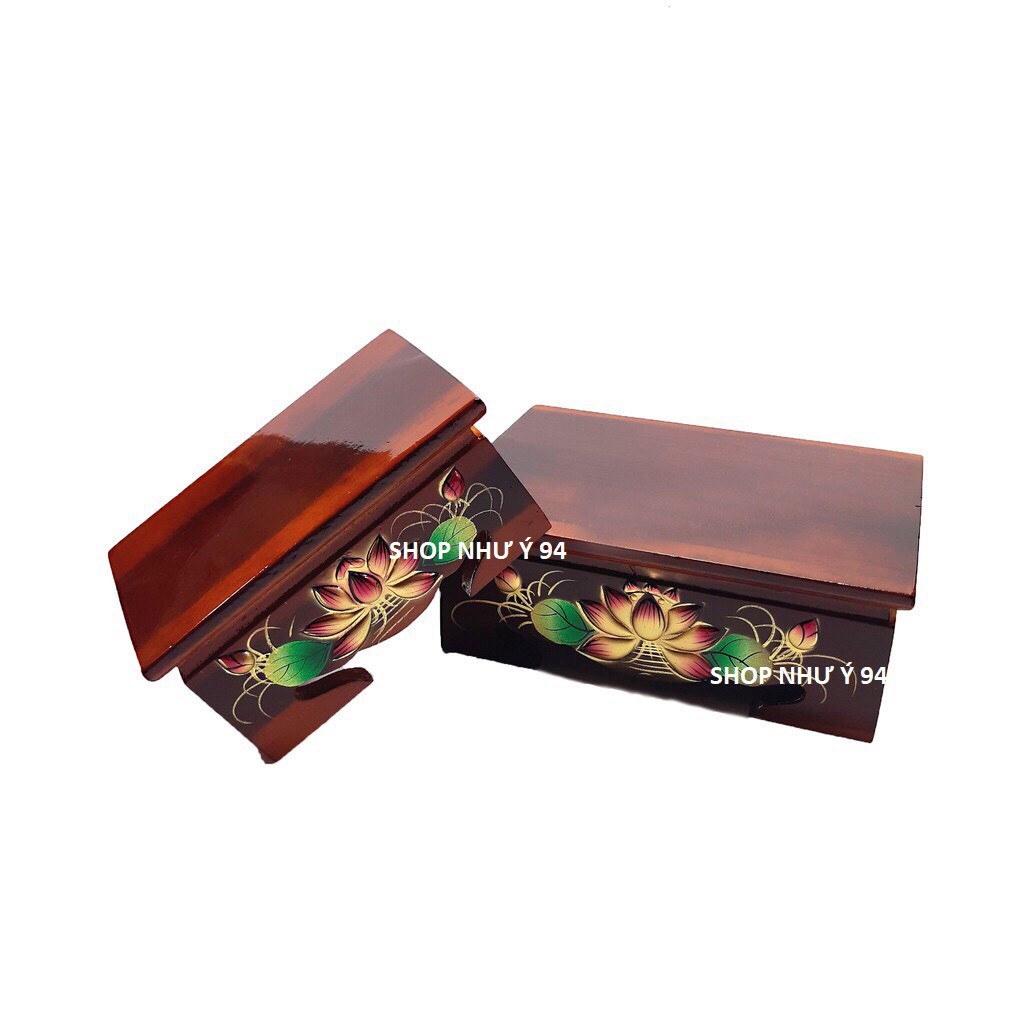 KỶ CHỮ NHẬT, ĐẾ BÁT HƯƠNG,ĐÔN GỖ XOAN ĐÀO HOA SEN NỔI ĐỦ SIZE