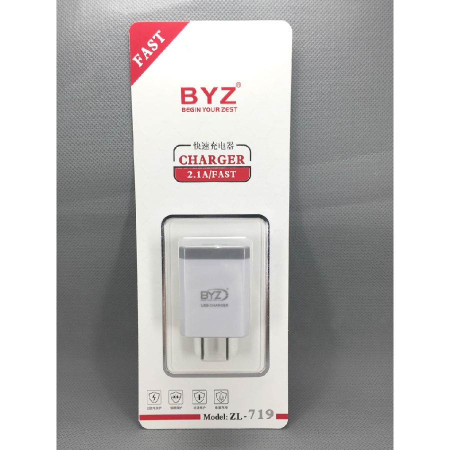 Củ sạc nhanh byz ZL 719 bảo hành 6 tháng dành cho mọi dòng điện thoại, chân dẹt chắc chắn