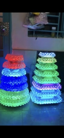 Đài sen pha lê tròn LED đổi màu Φ16