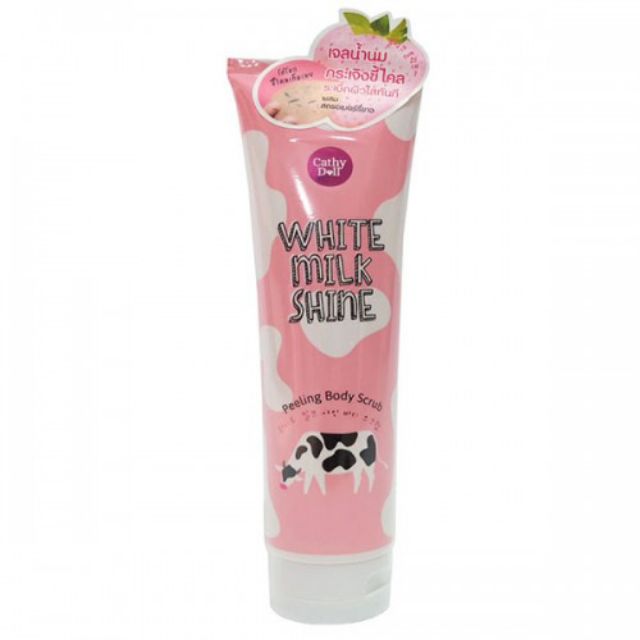 Tẩy Tế Bào Chết Toàn Thân Trắng Da Sữa Bò Cathy Doll White Milk Shine Peeling Body Scrub (320ml)