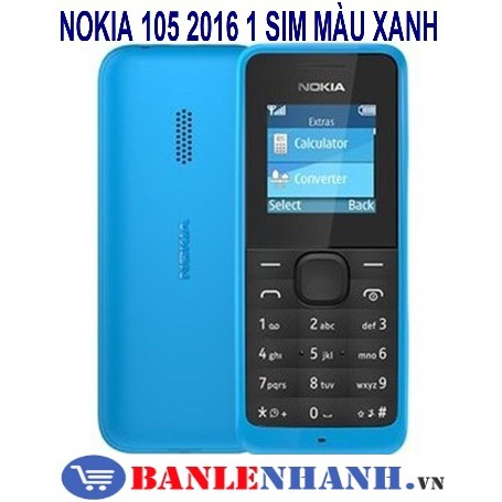 ĐIỆN THOẠI NOKIA 105 2016 1 SIM MÀU XANH