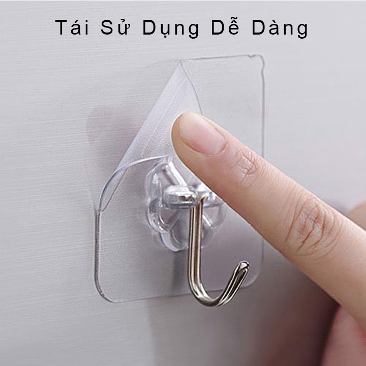 Combo 10 móc dán tường siêu dính treo đồ quần áo chịu lực chắc chắn FASOLA