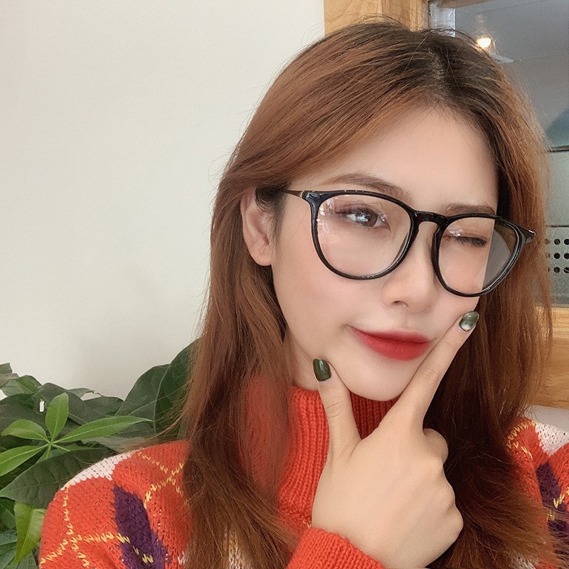 Kính cận thời trang nam nữ gọng tròn mắt mèo không độ phong cách Hàn Quốc chống tia UV đẹp giá rẻ 067 | BigBuy360 - bigbuy360.vn