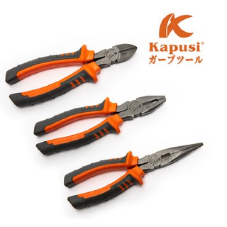 Bộ 3 kiềm cắt, kìm nhọn, kìm điện chính hãng kapusi bền đẹp chắc chắn thép cr-v siêu bền