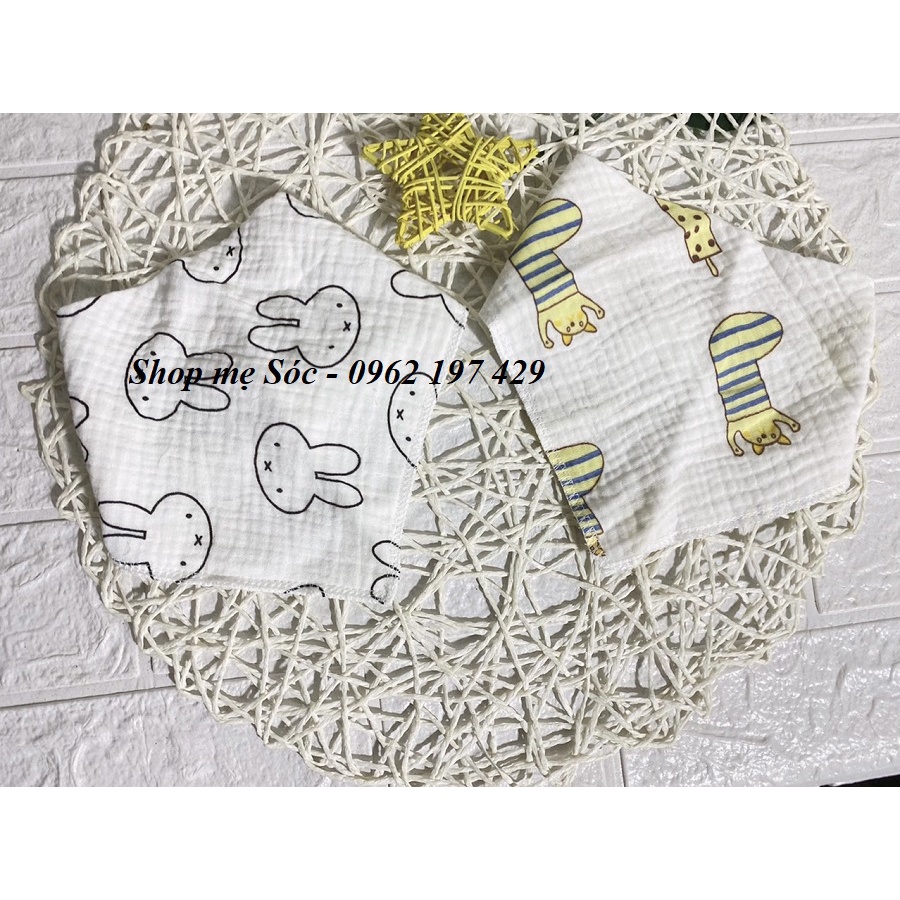 Yếm Sợi Tre Nhăn Babybee Có Cúc Bấm Cao Cấp Siêu Thấm Hút