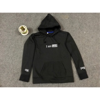 Hoodie nỉ ngoại thêu i am sad